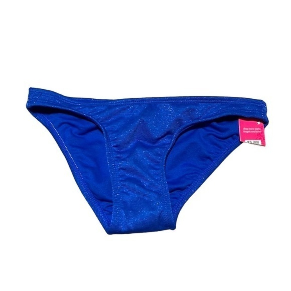 New Xhilaration Blue Sparkly Bikini Bottoms Size 00 or XS NWT